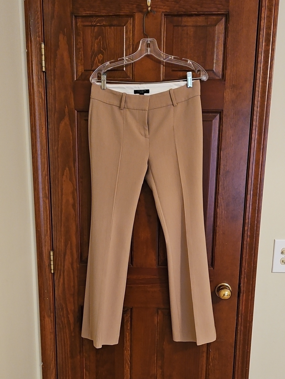 Ann Taylor Camel Boot-Cut Dress Pants